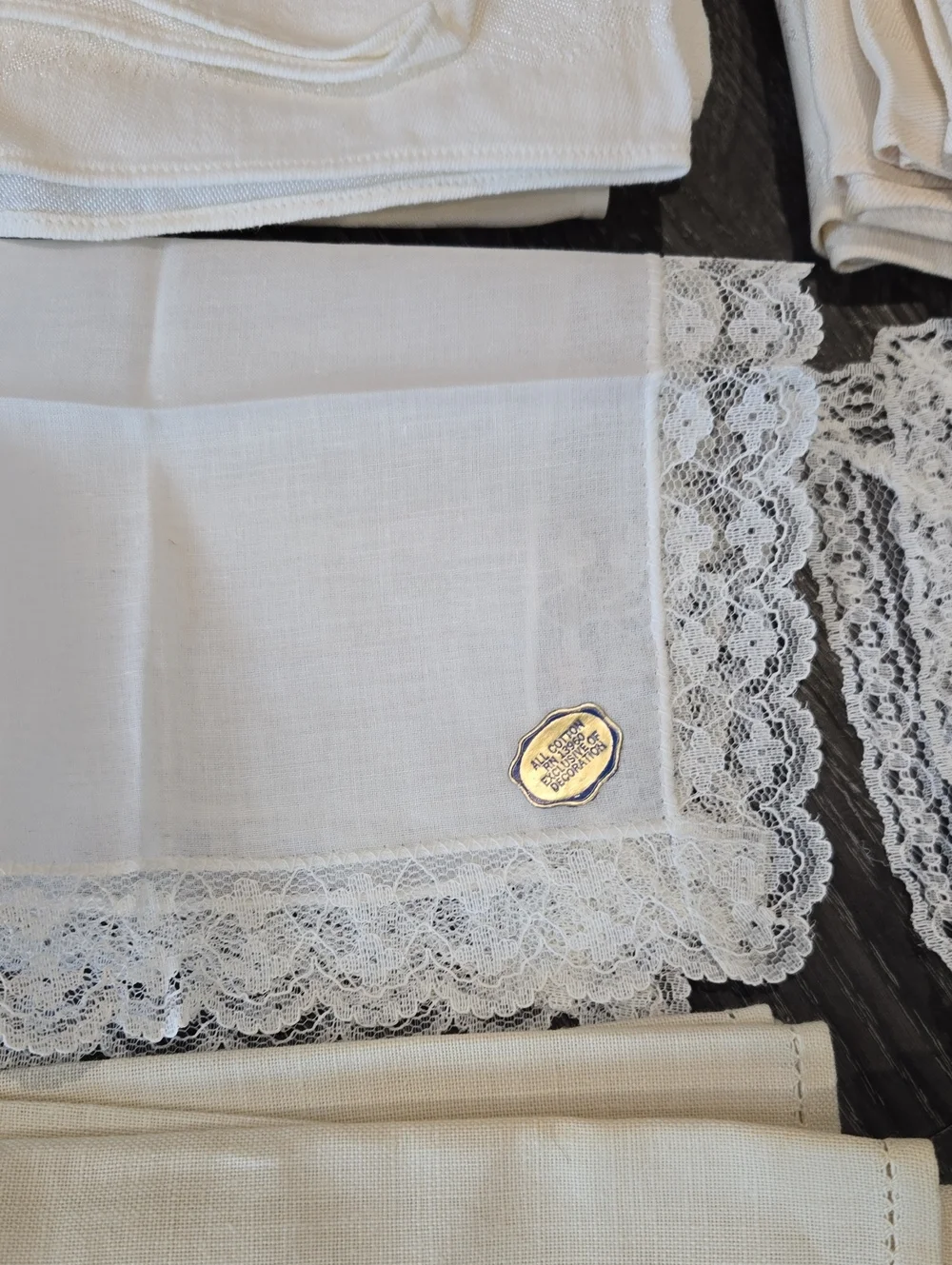 Over 100 Assorted Vintage Cloth Napkins & Handkerchiefs - Pastel Mix